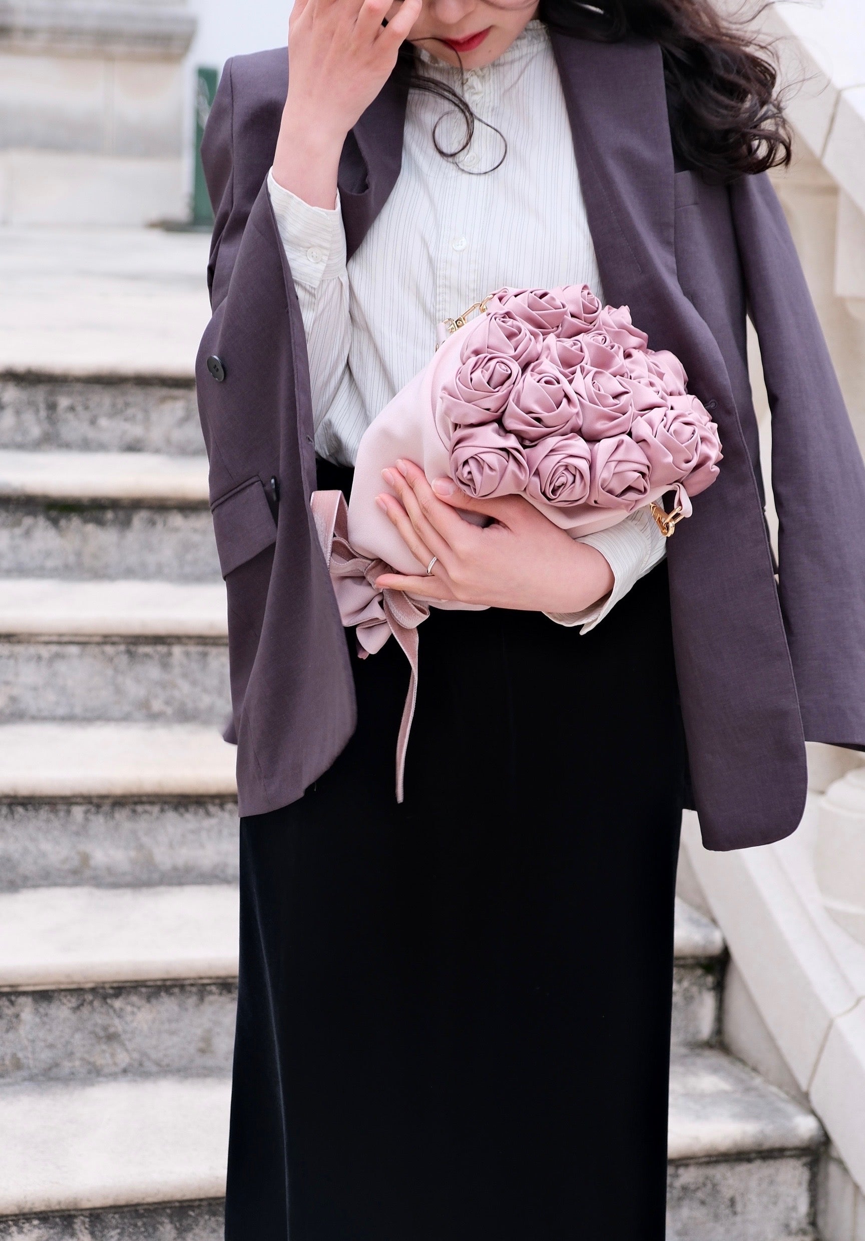 薔薇のロマッティックシェルフS ピンク W40D20H50cm 🌹 スプレー咲きバラ 「マルティニーク！」 新品種なのか上方が一切で