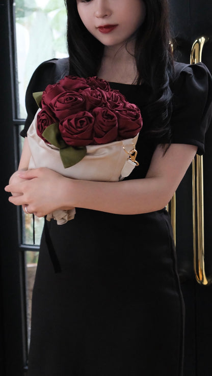 Red Rose × Ivory Satin