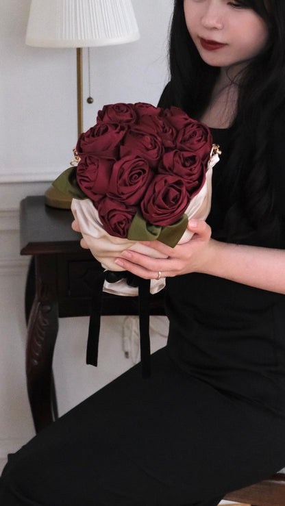 Red Rose × Ivory Satin
