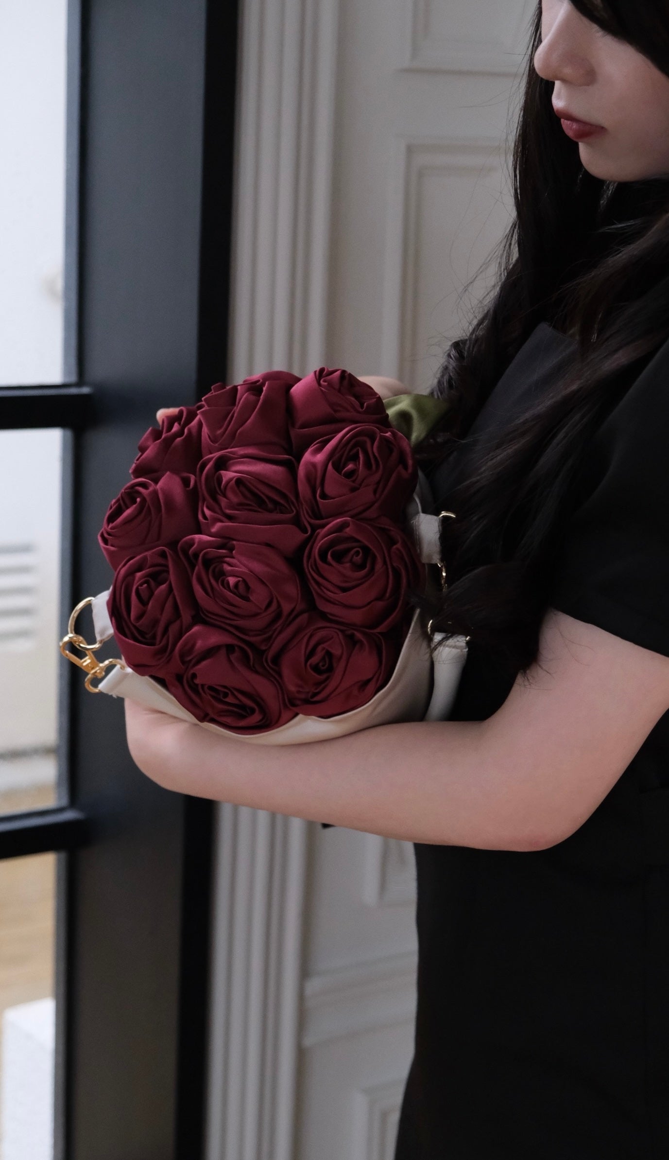 Red Rose × Ivory Satin