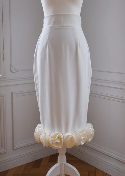 Blooming Rose Pencil Skirt