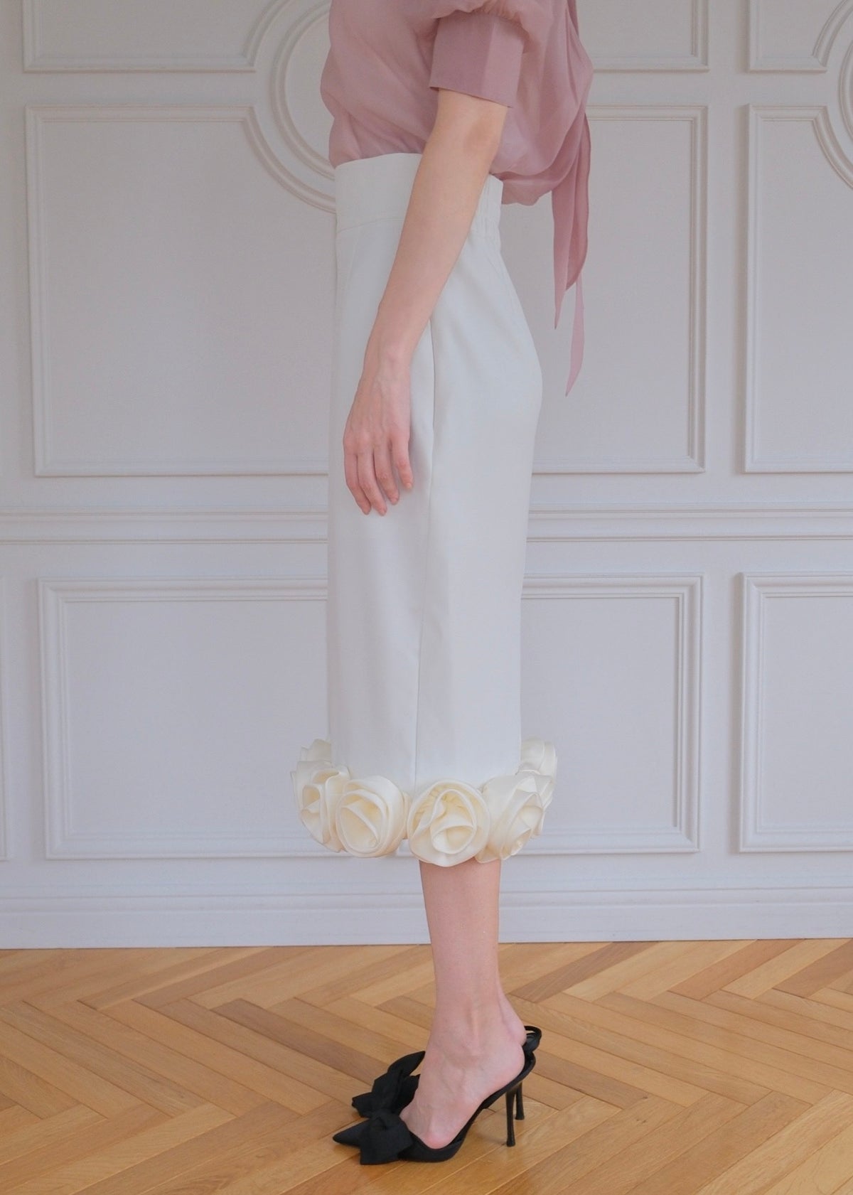 Blooming Rose Pencil Skirt